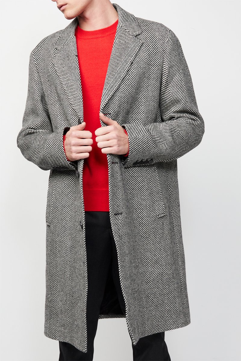 Manteau en laine Noir et blanc