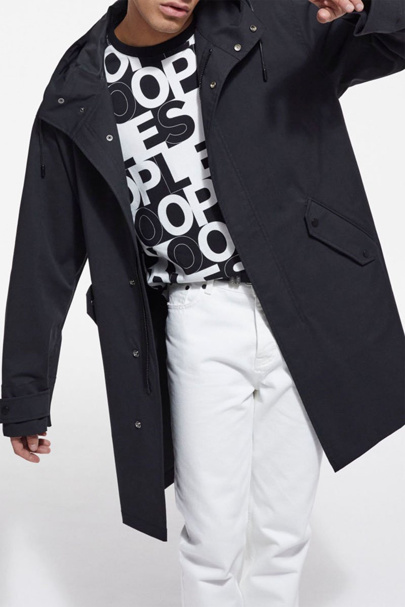 Parka à capuche Noir