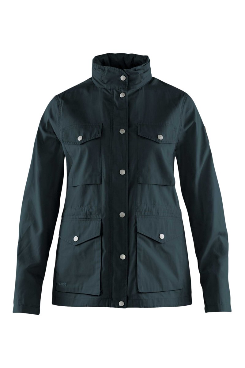 Veste en coton biologique Räven - Bleu nuit