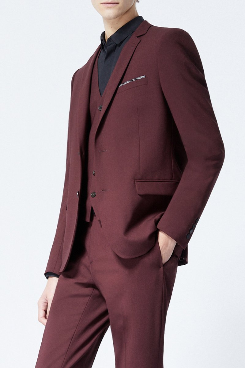 Veste en laine Bordeaux