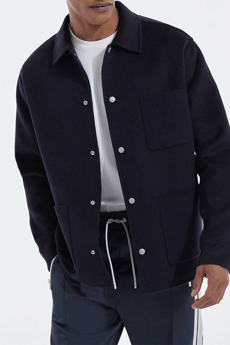 Veste en laine Bleu marine