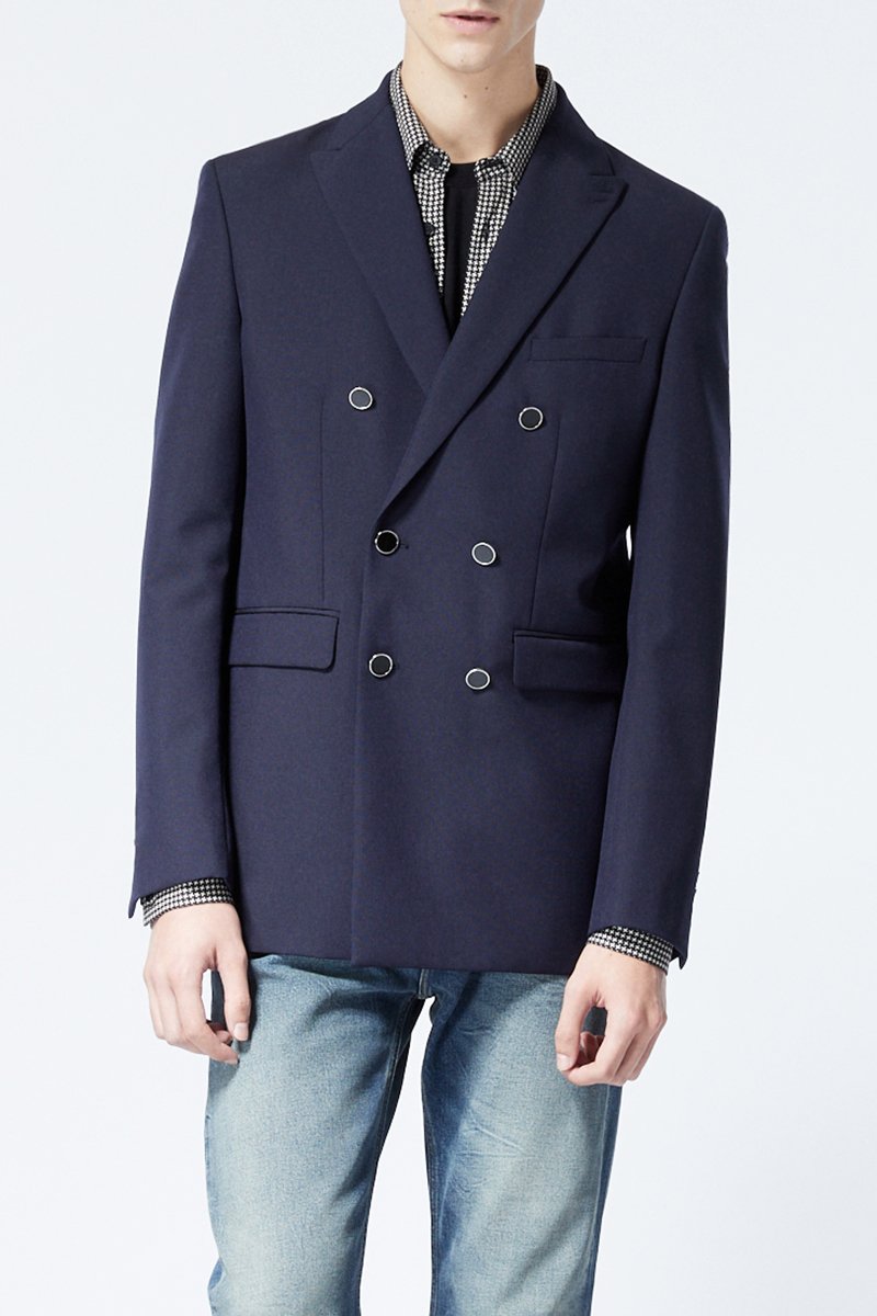 Veste en laine Bleu marine