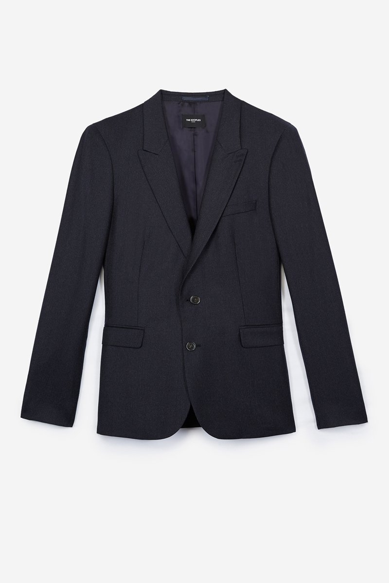 Veste en laine Bleu nuit