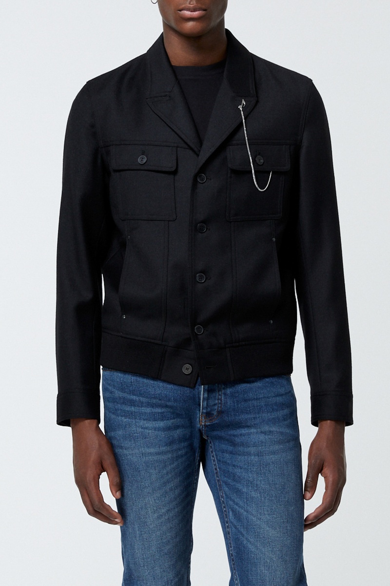 Veste en laine Noir
