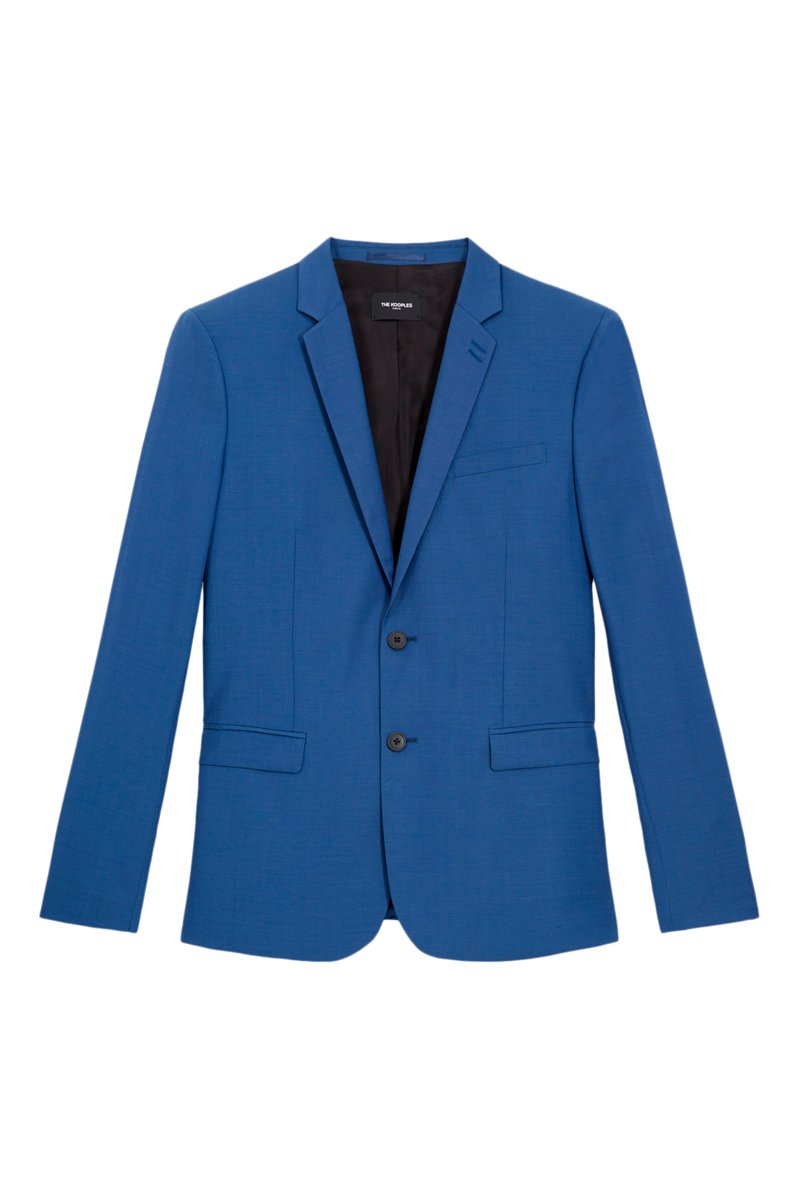 Veste en laine Bleu cobalt