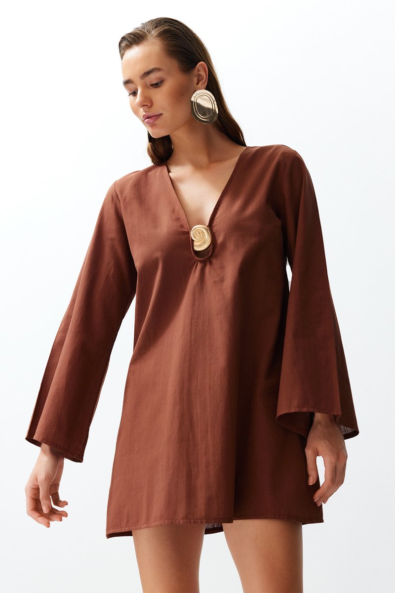 Robe de plage - Marron