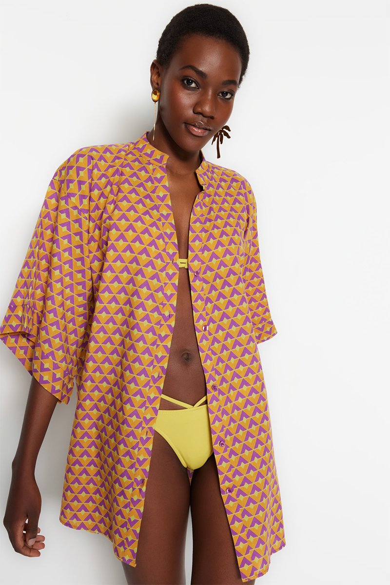 Robe de plage - Moutarde