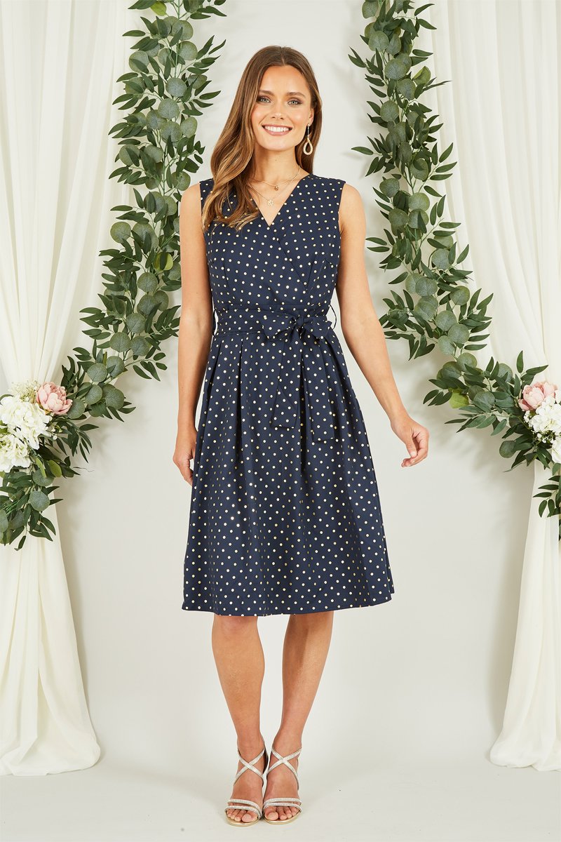 Robe midi - Bleu marine