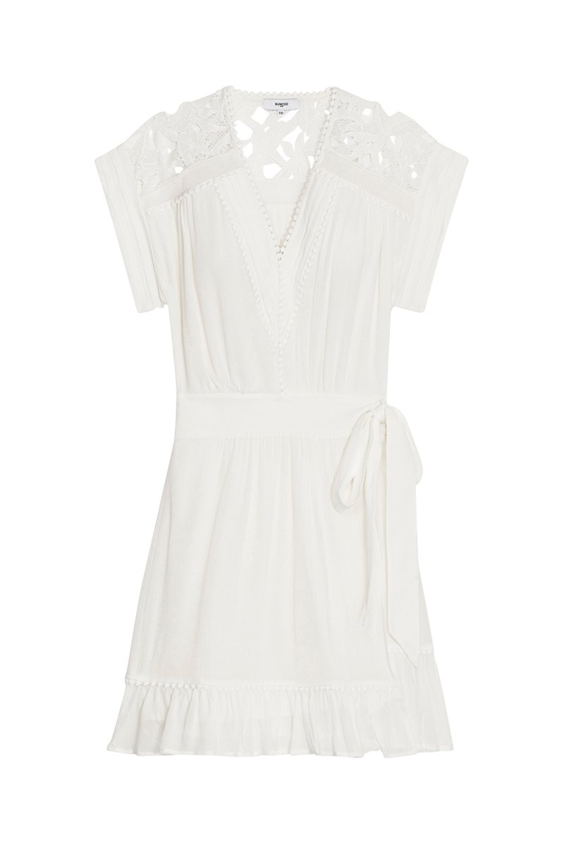 Robe portefeuille Caliste Ecru