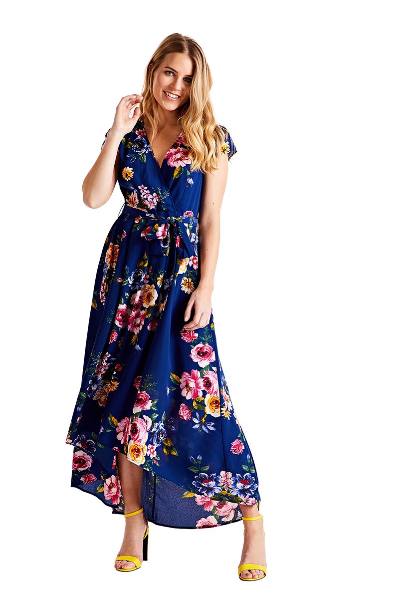 Robe portefeuille - Bleu marine