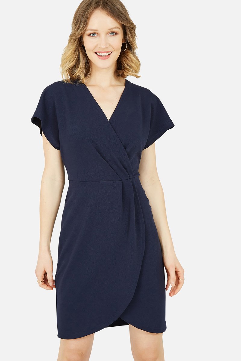 Robe portefeuille - Bleu marine