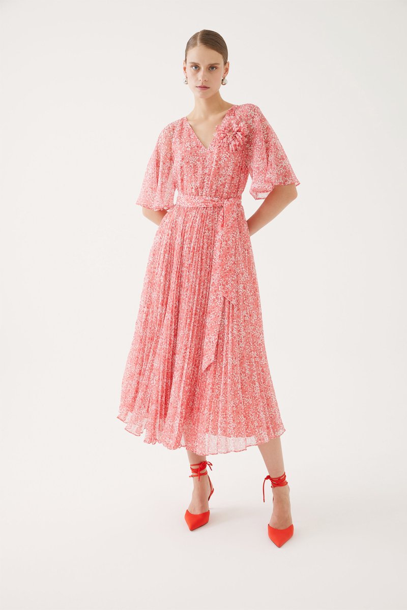 Robe midi - Rose