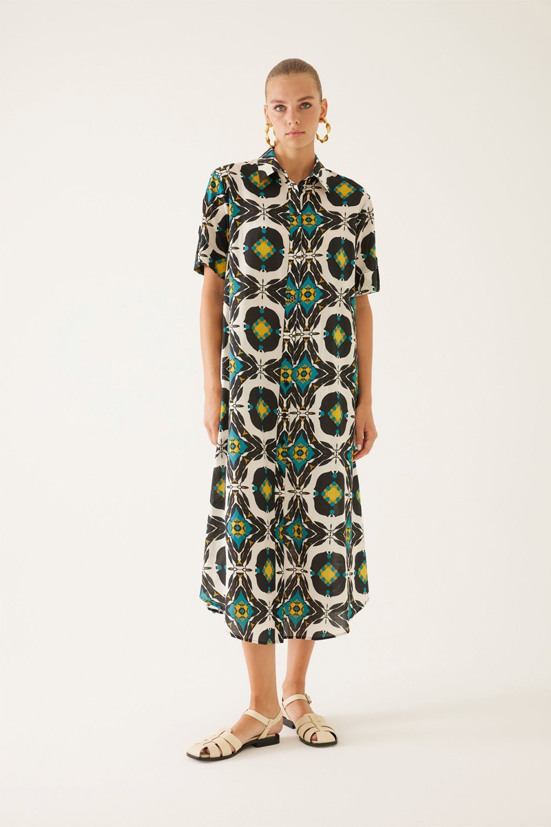 Robe chemise - Bleu marine