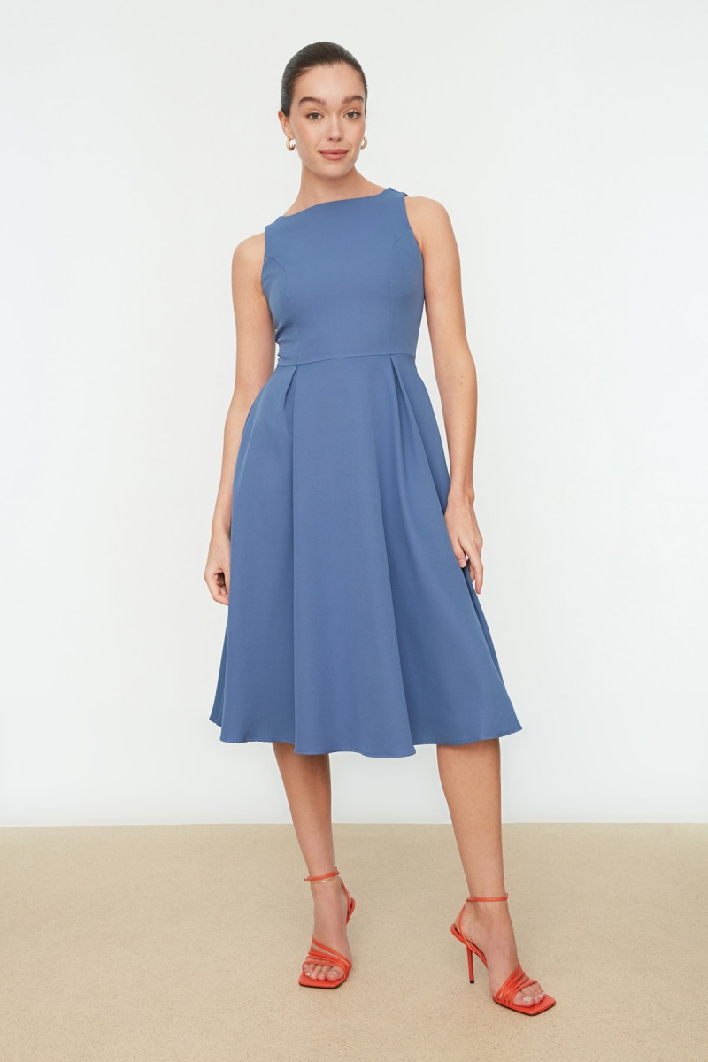 Robe midi Bleu marine