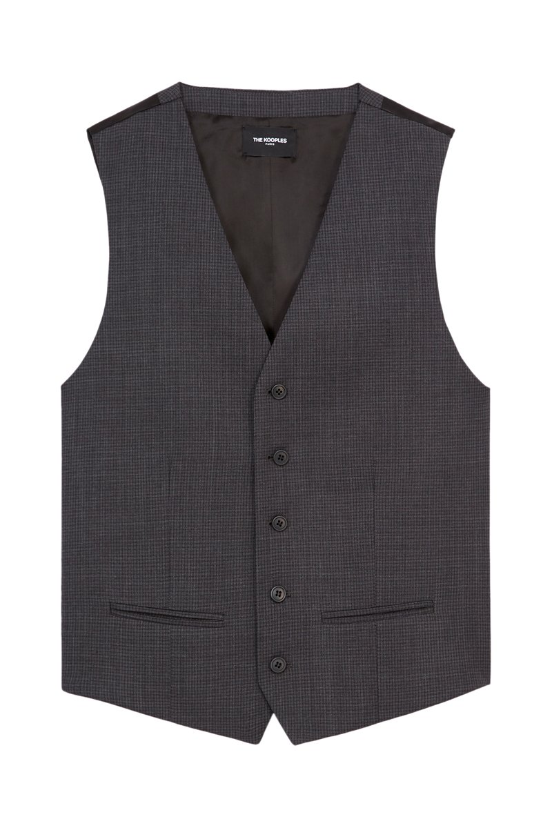 Gilet de costume en laine Gris
