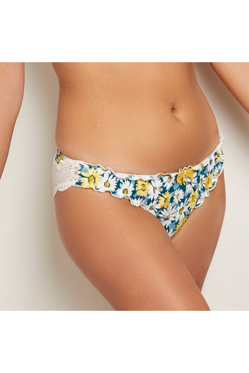 Culotte Idylle Ivoire et turquoise