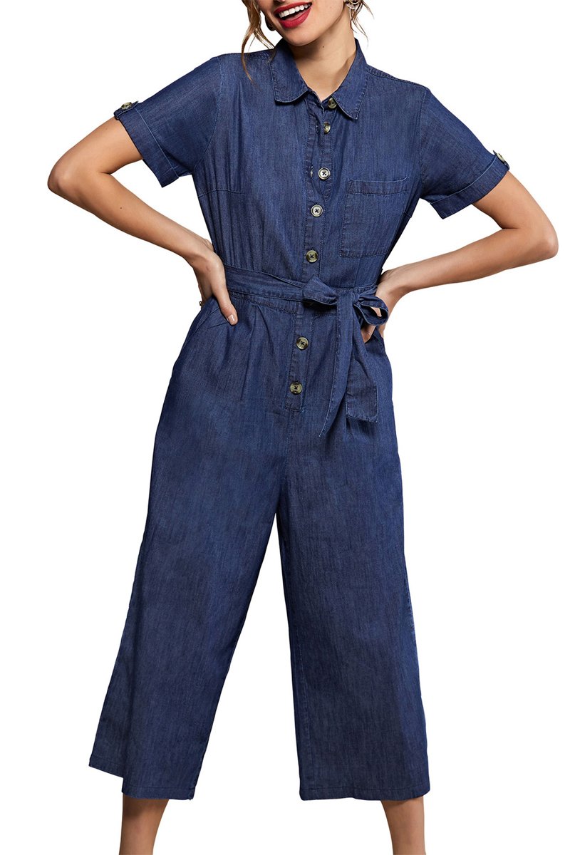 Combinaison en jean - Bleu marine