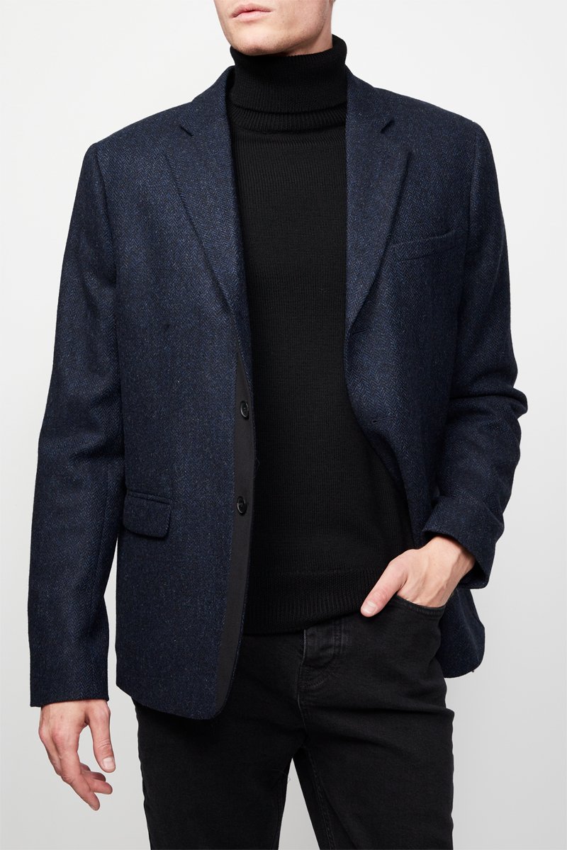 Blazer en laine Bleu marine