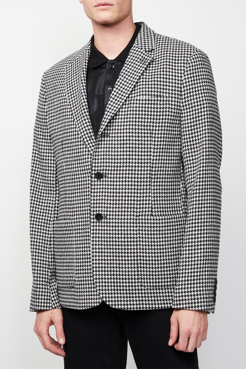 Blazer en laine Blanc et noir