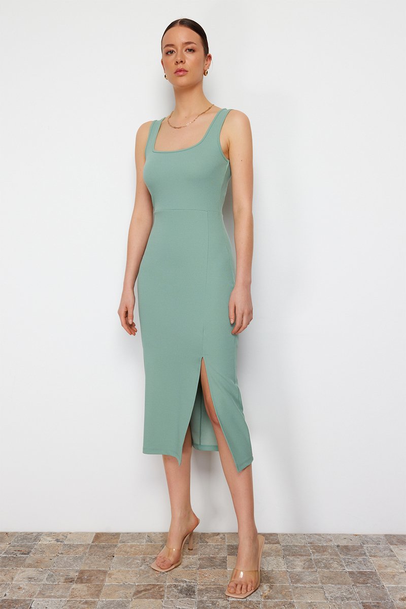 Robe midi - Vert menthe