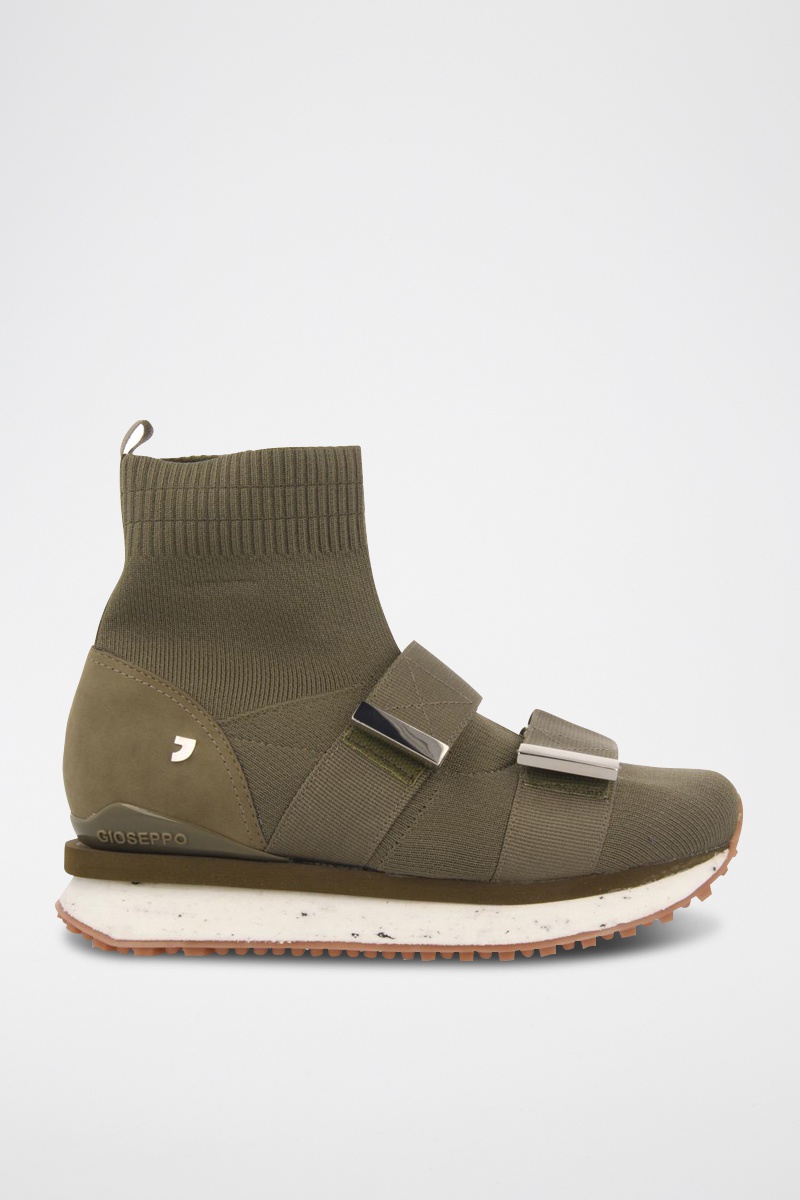 Tennis chaussettes plateformes Kaki