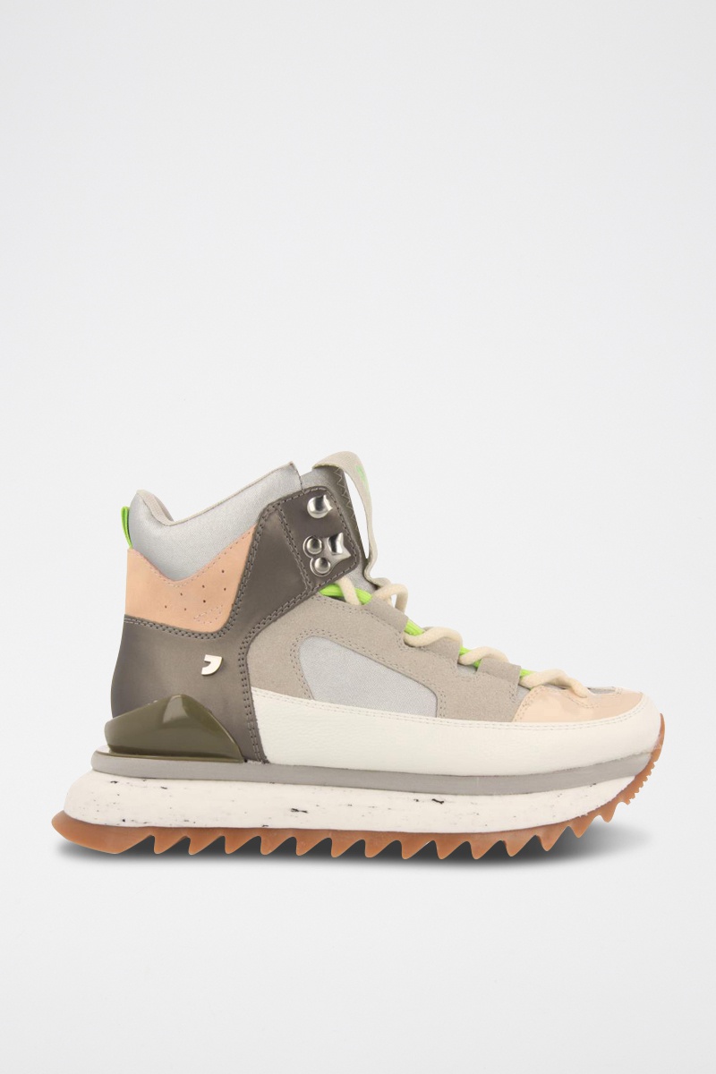 Baskets montantes plateformes Gris