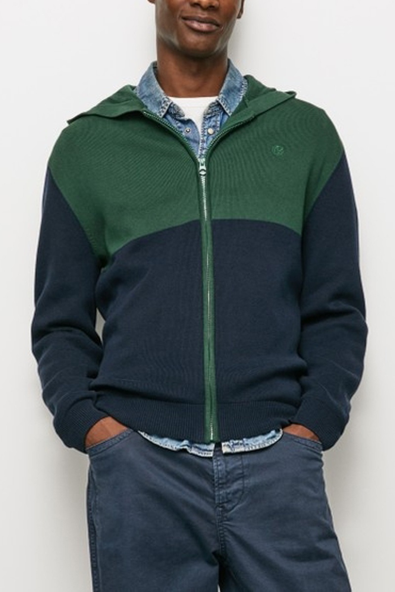 Gilet à capuche Marino Vert foncé