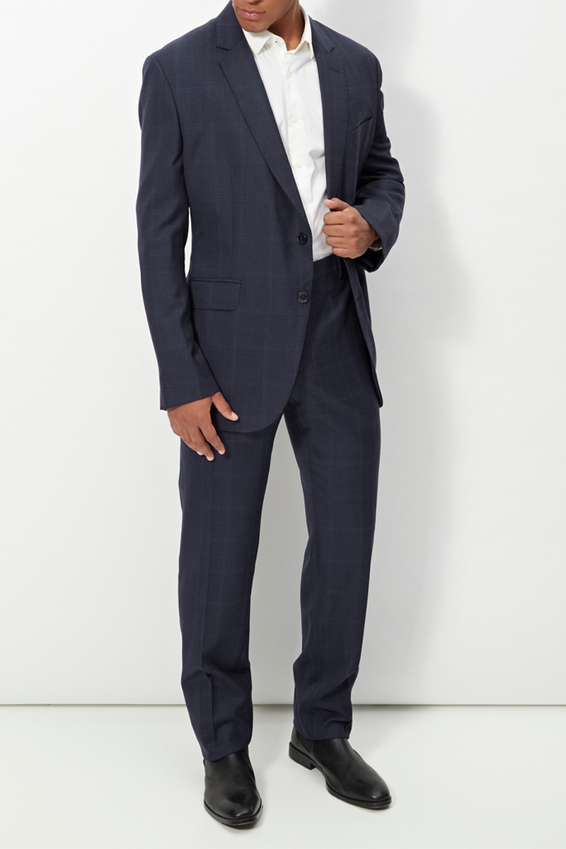 Costume en laine Bleu marine