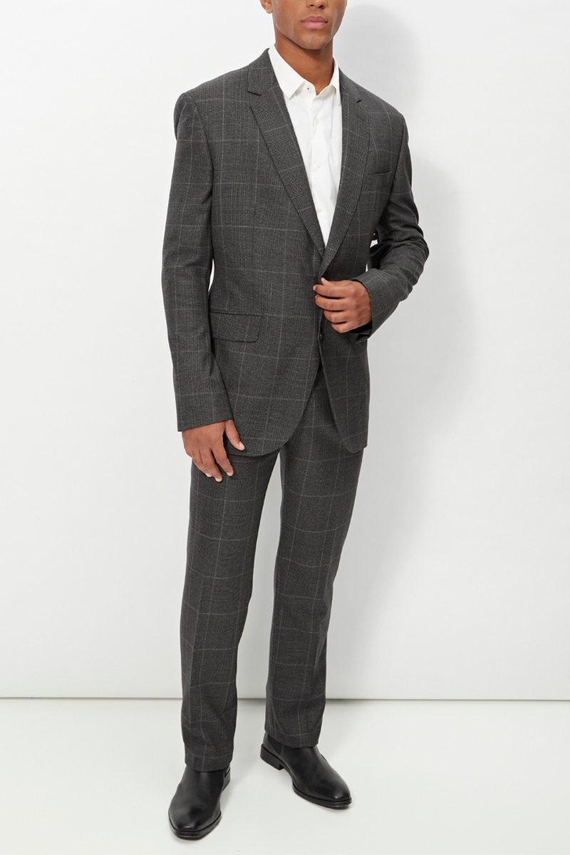 Costume en laine Gris foncé