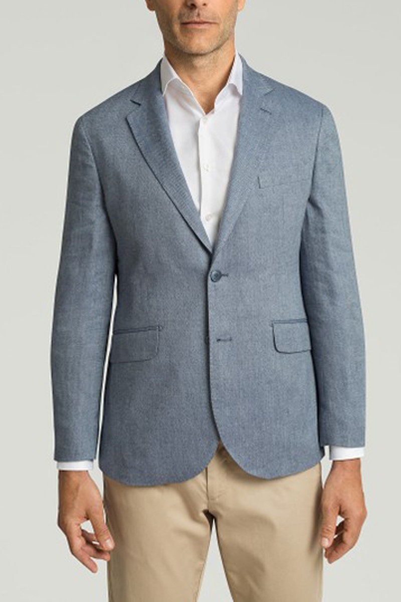 Veste en lin Bleu