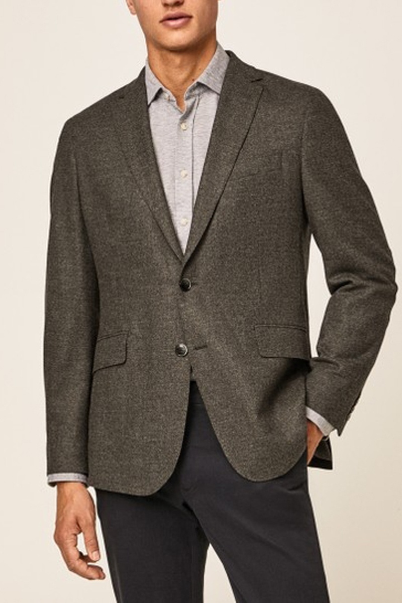 Veste en laine Gris foncé