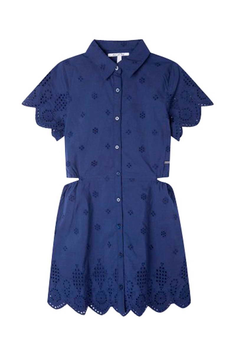 Robe en broderie anglaise Bleu marine