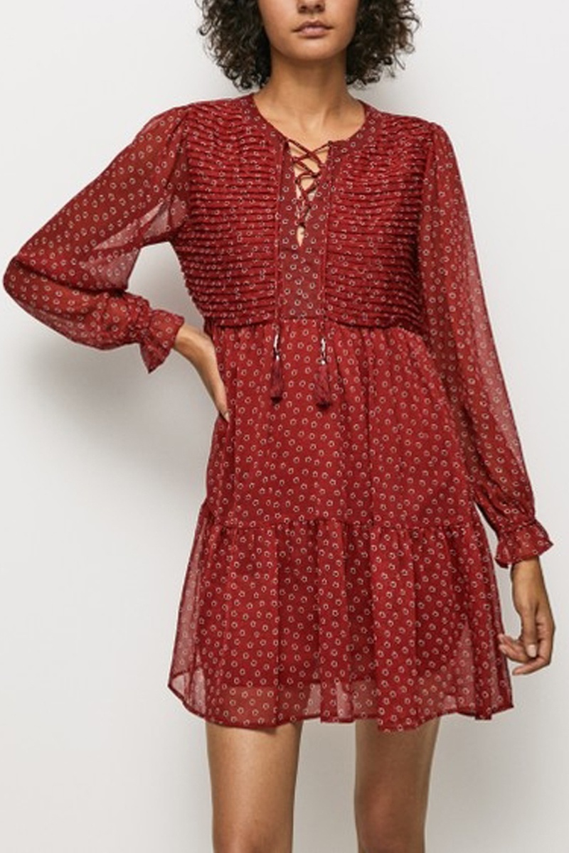 Robe patineuse Eleonora Bordeaux