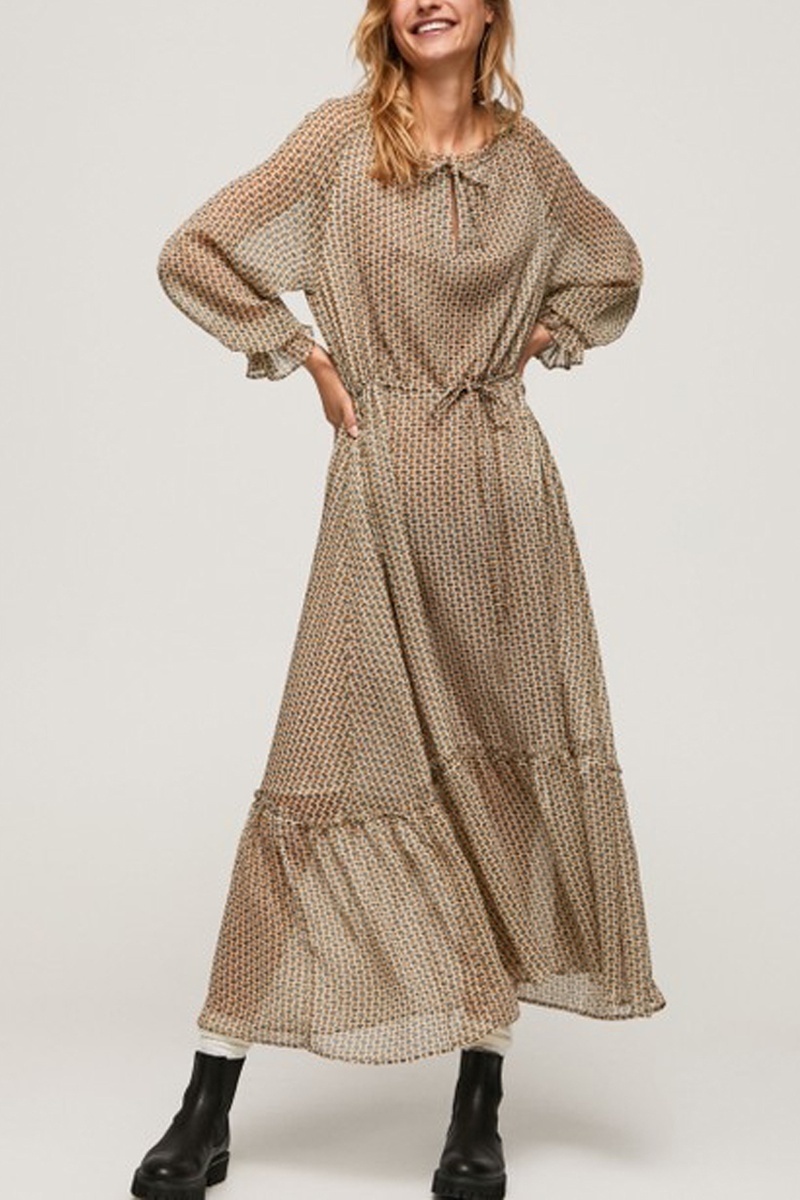 Robe longue Lila Ecru