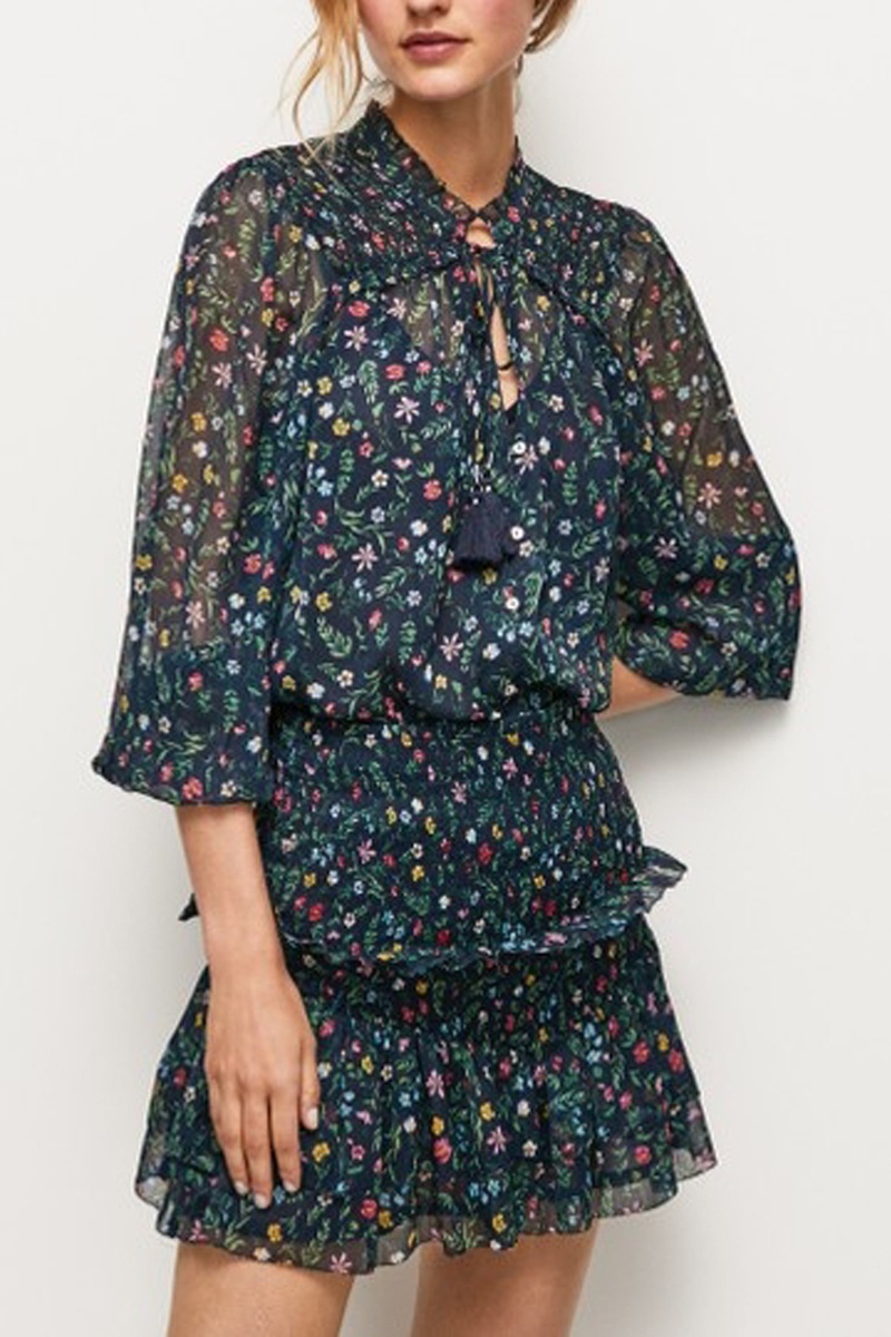 Chemisier 2-en-1 Gulsen Bleu nuit et vert