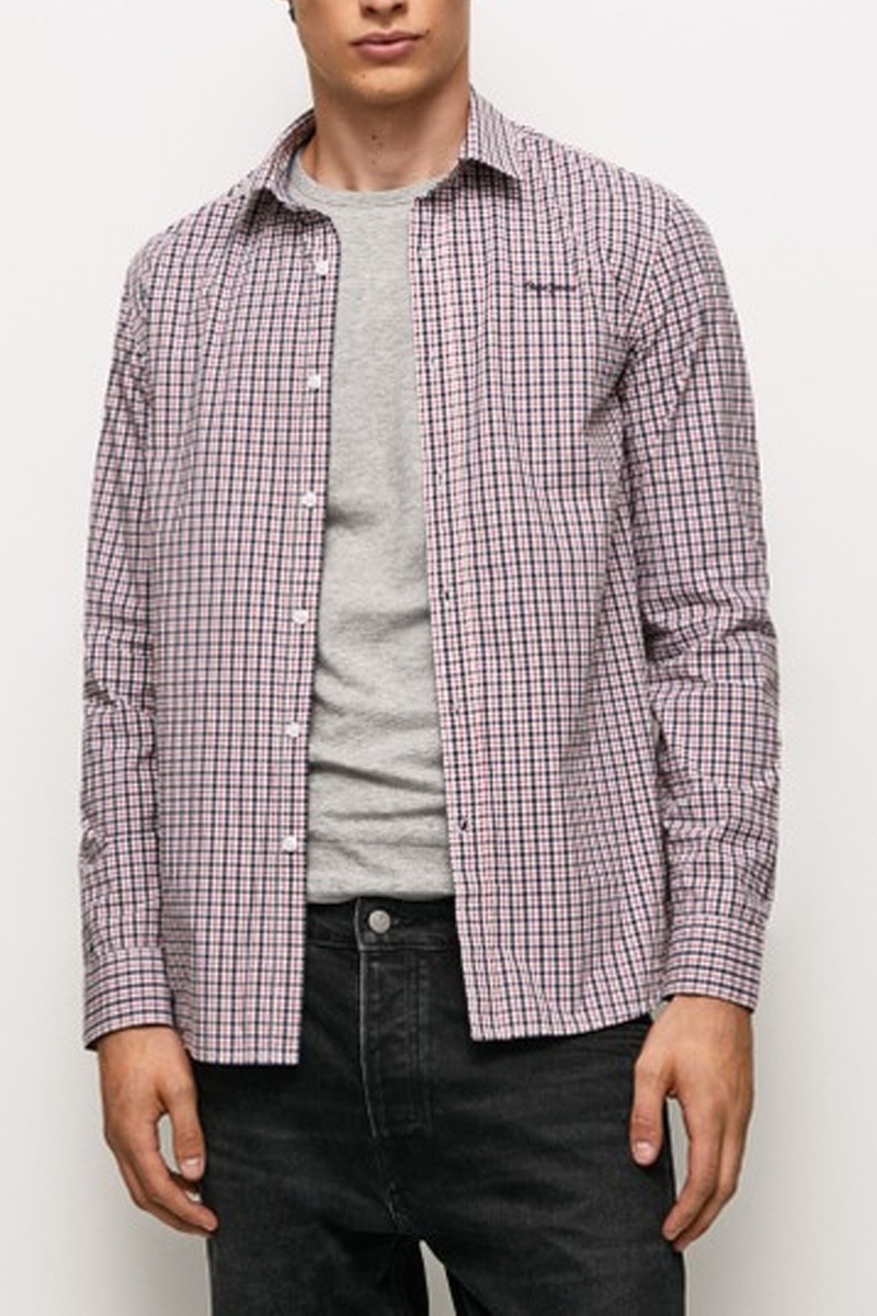 Chemise Fleetwood Blanc et bleu marine