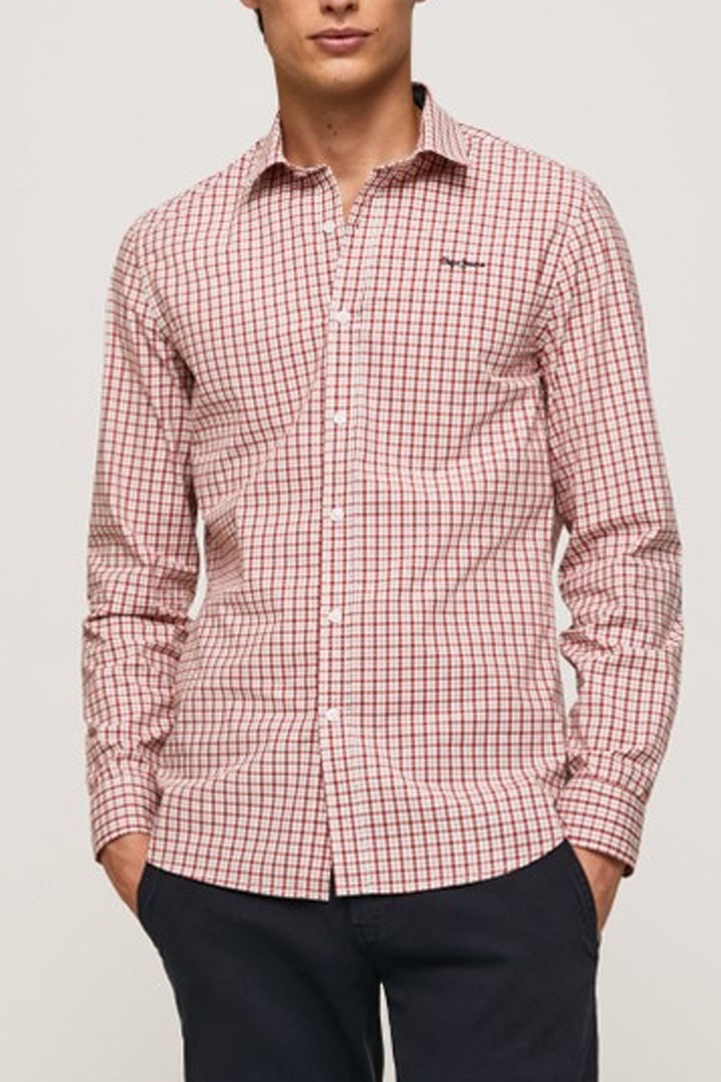 Chemise Fleetwood Blanc et rouge