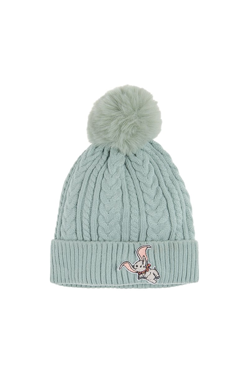 Bonnet à pompon Dumbo Disney Vert d’eau