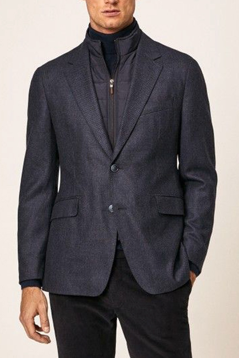 Veste en laine Bleu marine