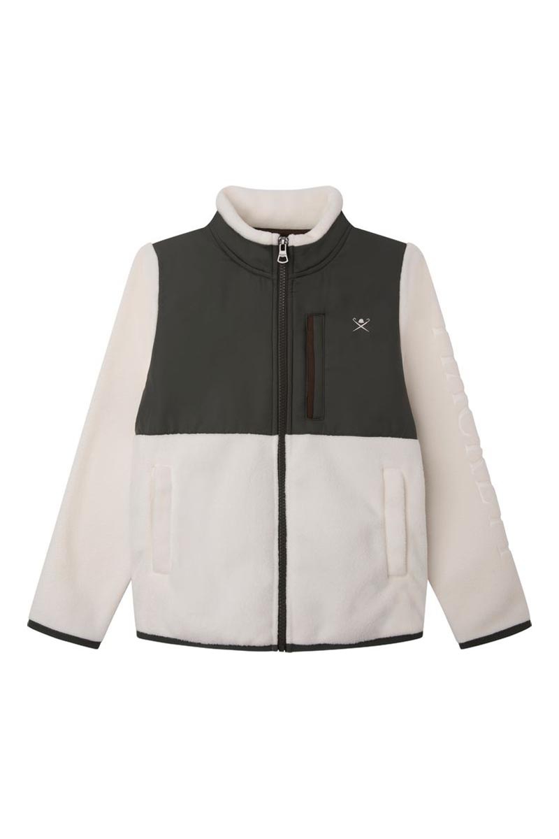Veste polaire Blanc et anthracite