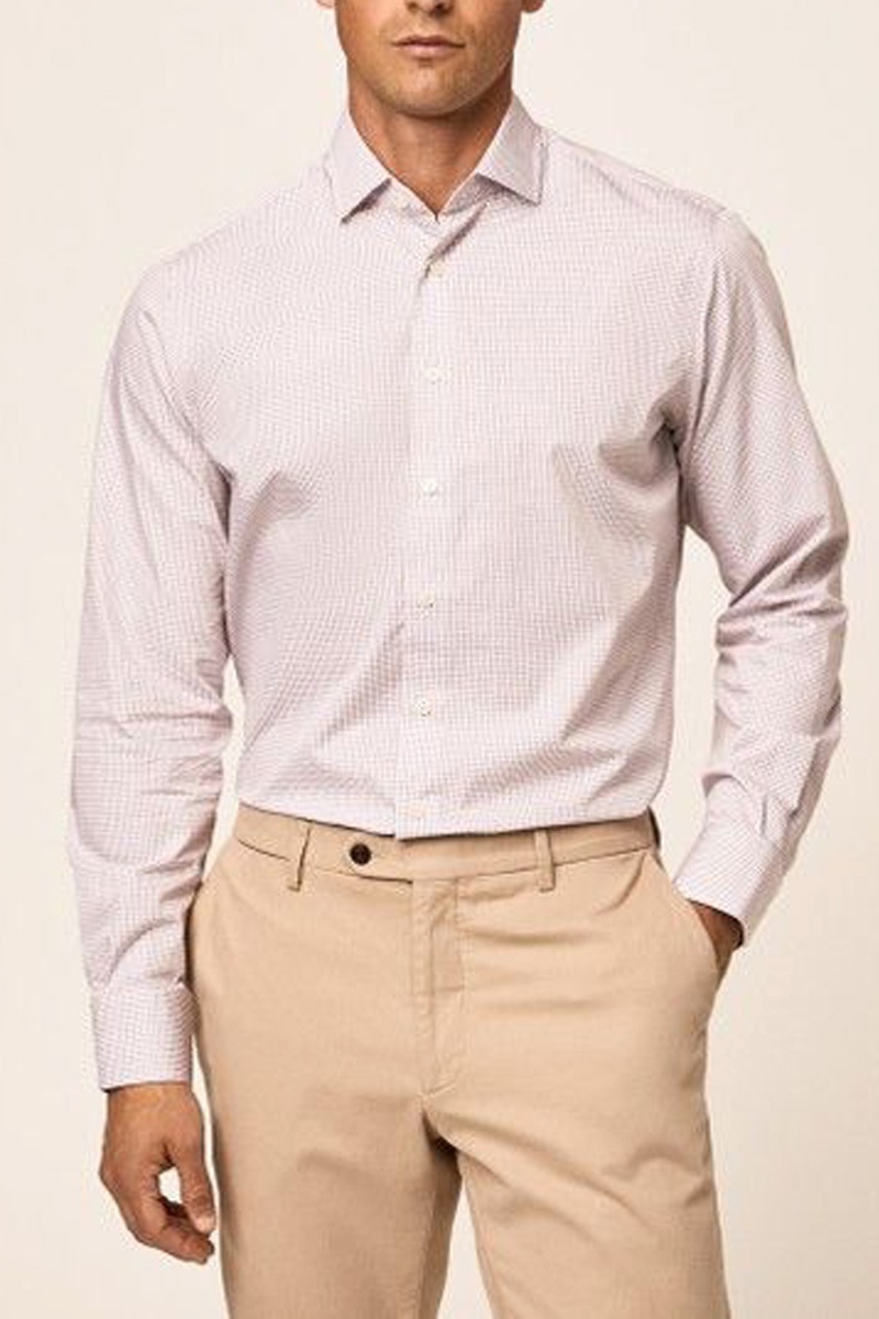 Chemise Blanc et bordeaux