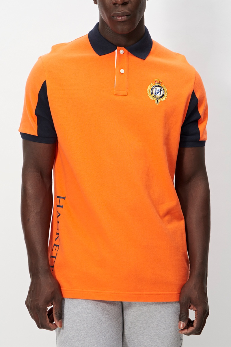 Polo Orange et noir