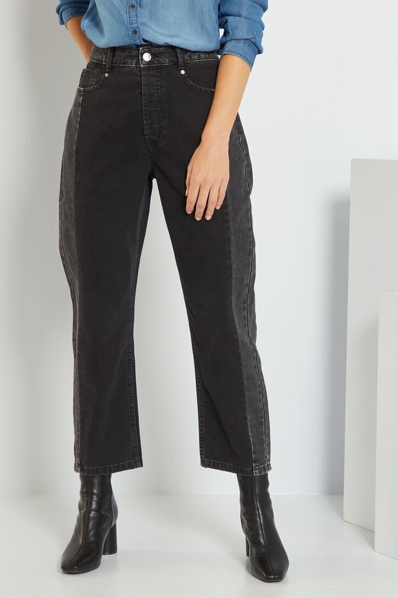 Jean 7/8 taille haute Noir