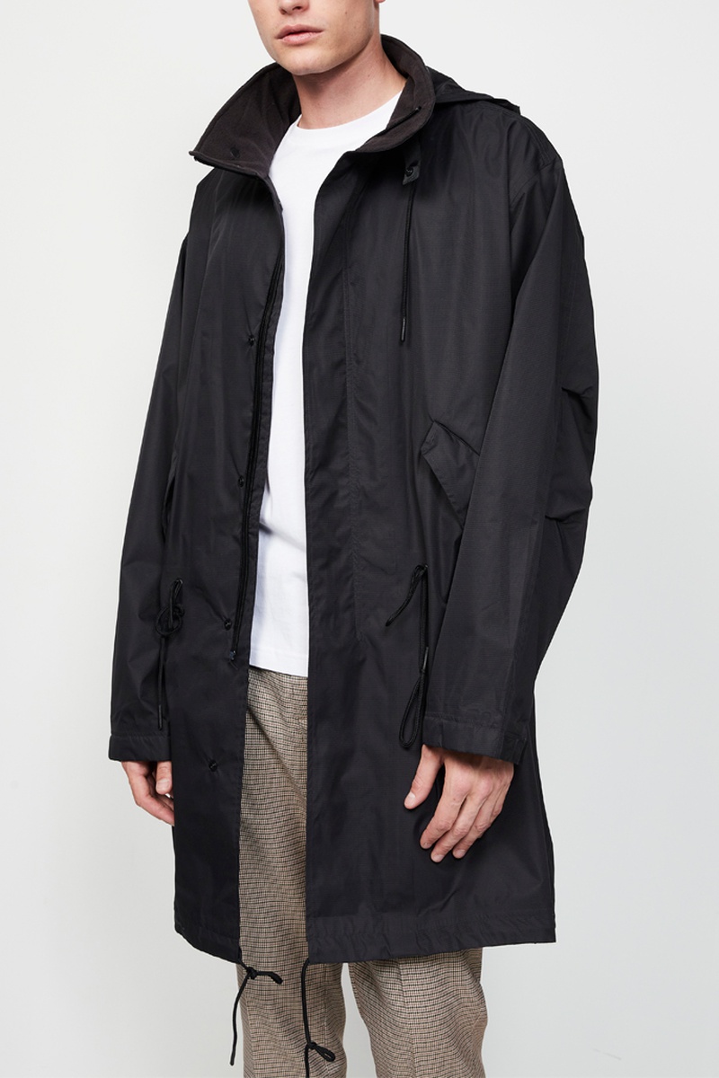 Parka à capuche Noir