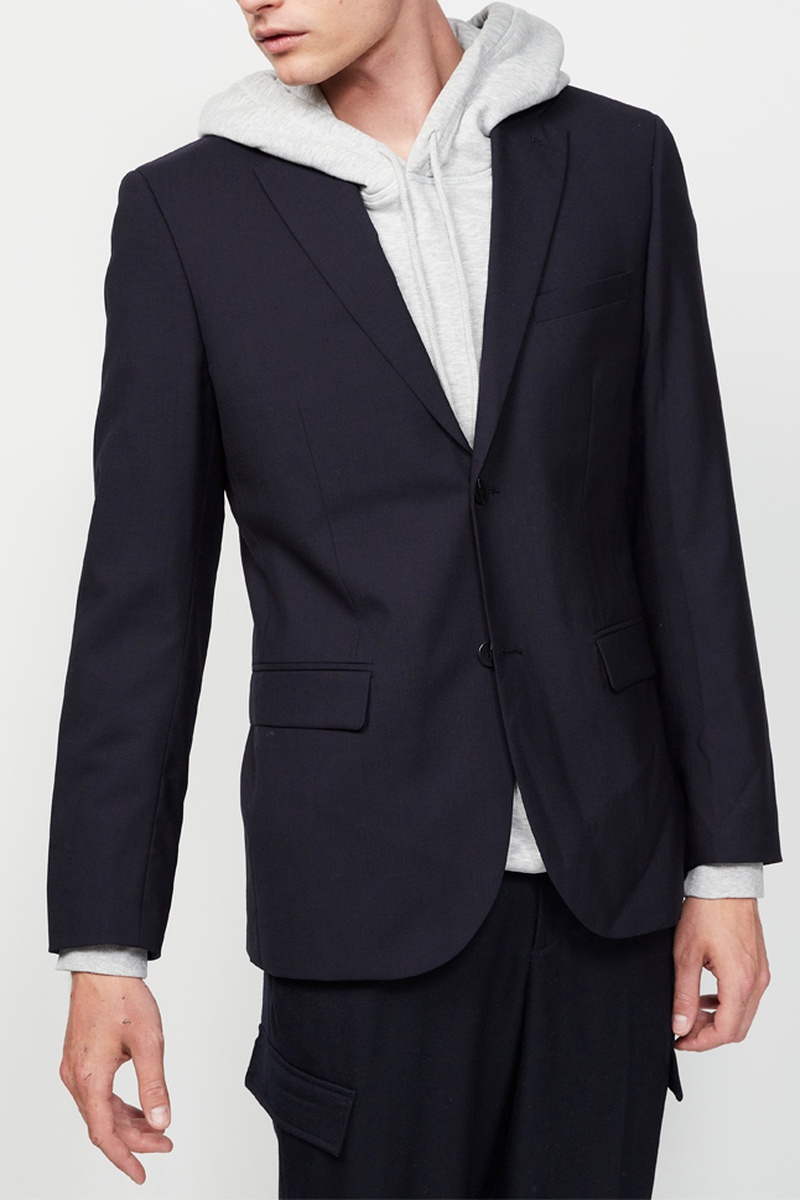 Veste en laine - Bleu nuit