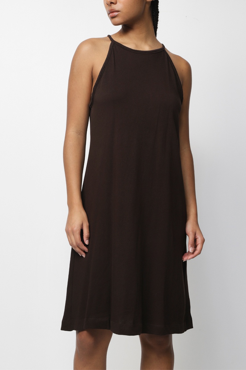 Robe trapèze - Marron foncé