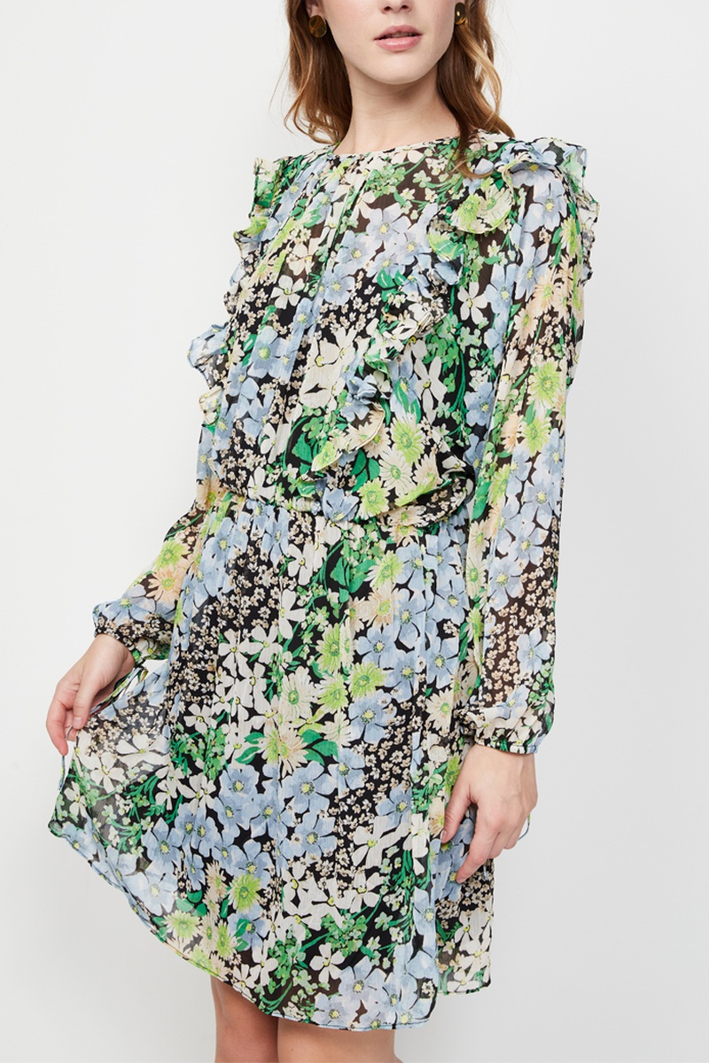 Robe patineuse - Noir et vert