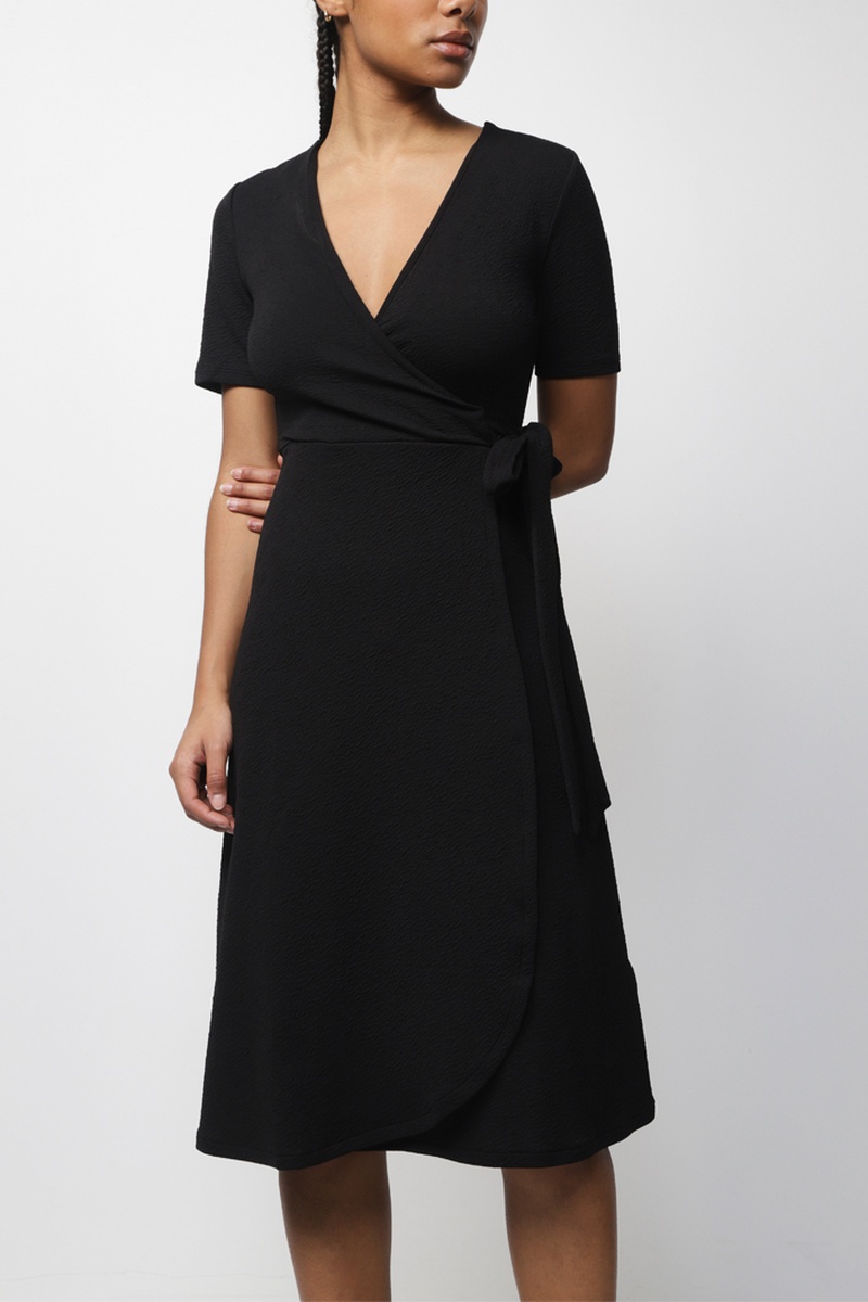 Robe portefeuille - Noir