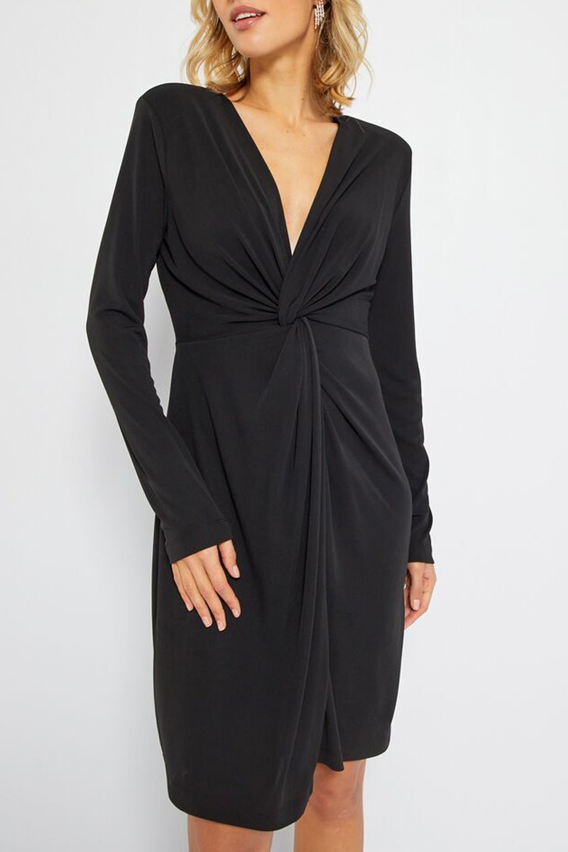Robe drapée Noir