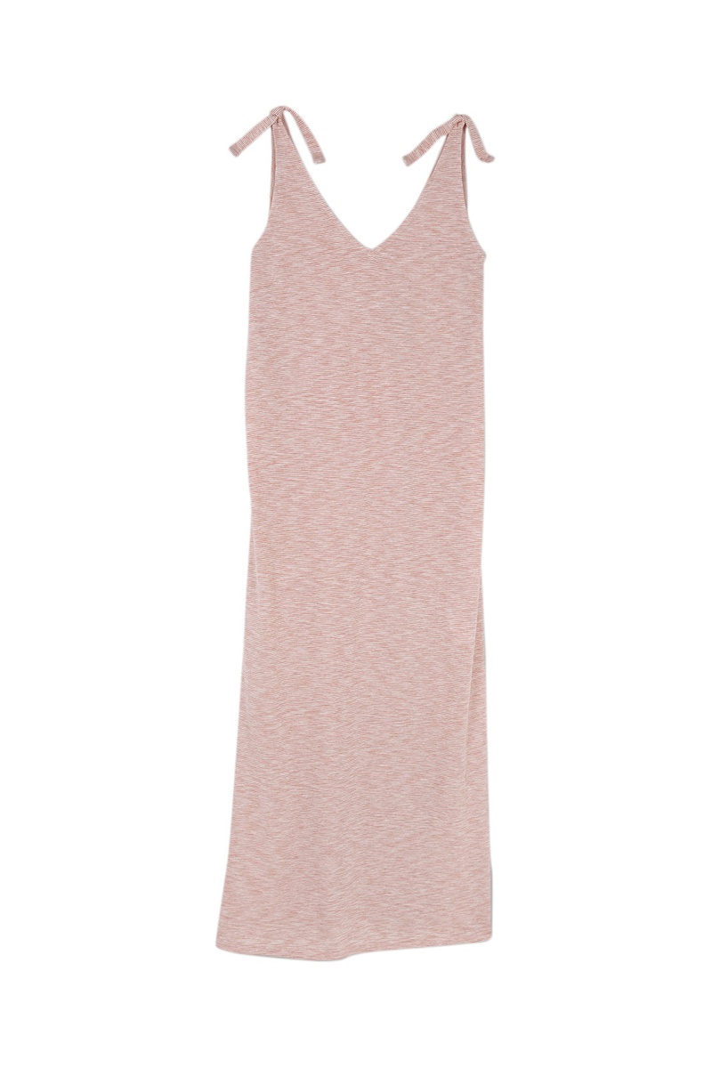 Robe droite Rouge brique chiné